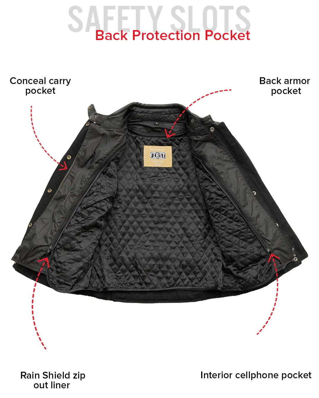 Diamond Back - Women's Motorcycle Jacket - First Manufacturing Company - Flyclothing LLC