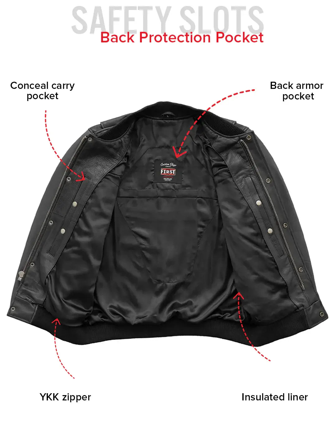 Willie Men's Motorcycle Leather Jacket - First Manufacturing Company - Flyclothing LLC