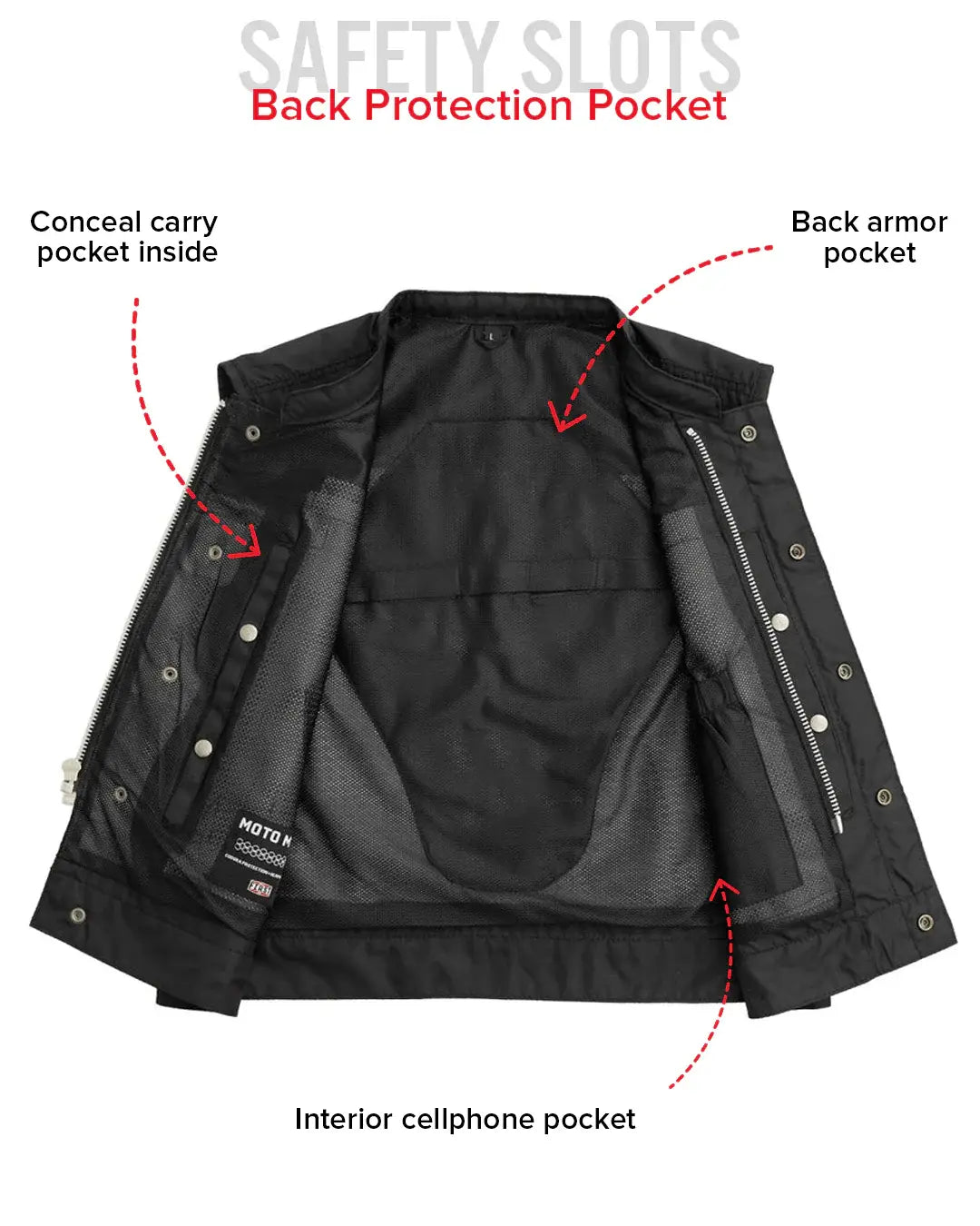 Lowrider Moto Mesh Men's Motorcycle Vest - First Manufacturing Company - Flyclothing LLC