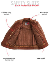 Crusader Men's Motorcycle Leather Jacket - First Manufacturing Company - Flyclothing LLC