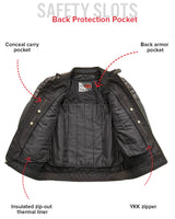 Crusader Men's Motorcycle Leather Jacket - First Manufacturing Company - Flyclothing LLC