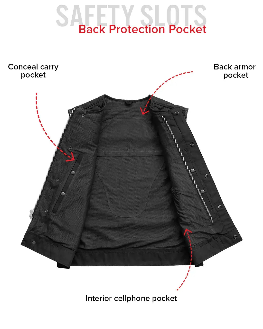 Hornet Moto Mesh Men's Club Style Vest - First Manufacturing Company - Flyclothing LLC