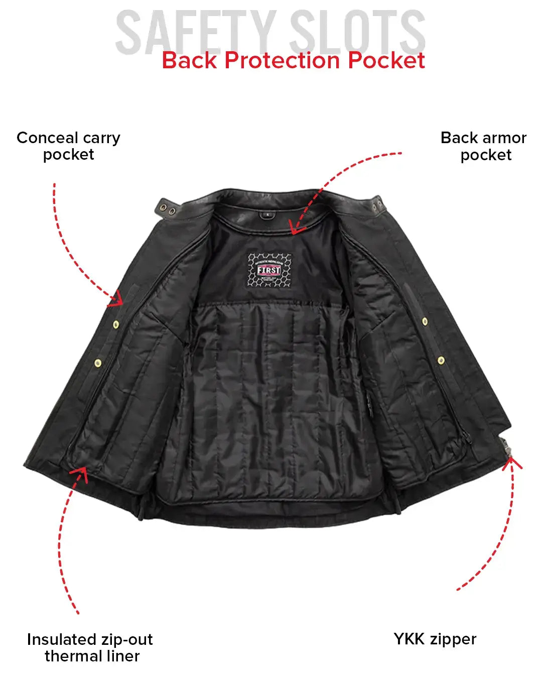 Jewel - Women's Motorcycle Leather Jacket - First Manufacturing Company - Flyclothing LLC
