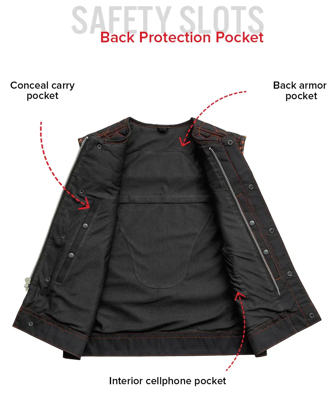 Hornet Moto Mesh Men's Club Style Vest - First Manufacturing Company - Flyclothing LLC