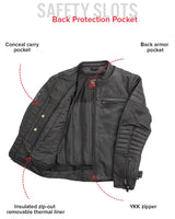 Commuter Men's Motorcycle Leather Jacket - First Manufacturing Company - Flyclothing LLC