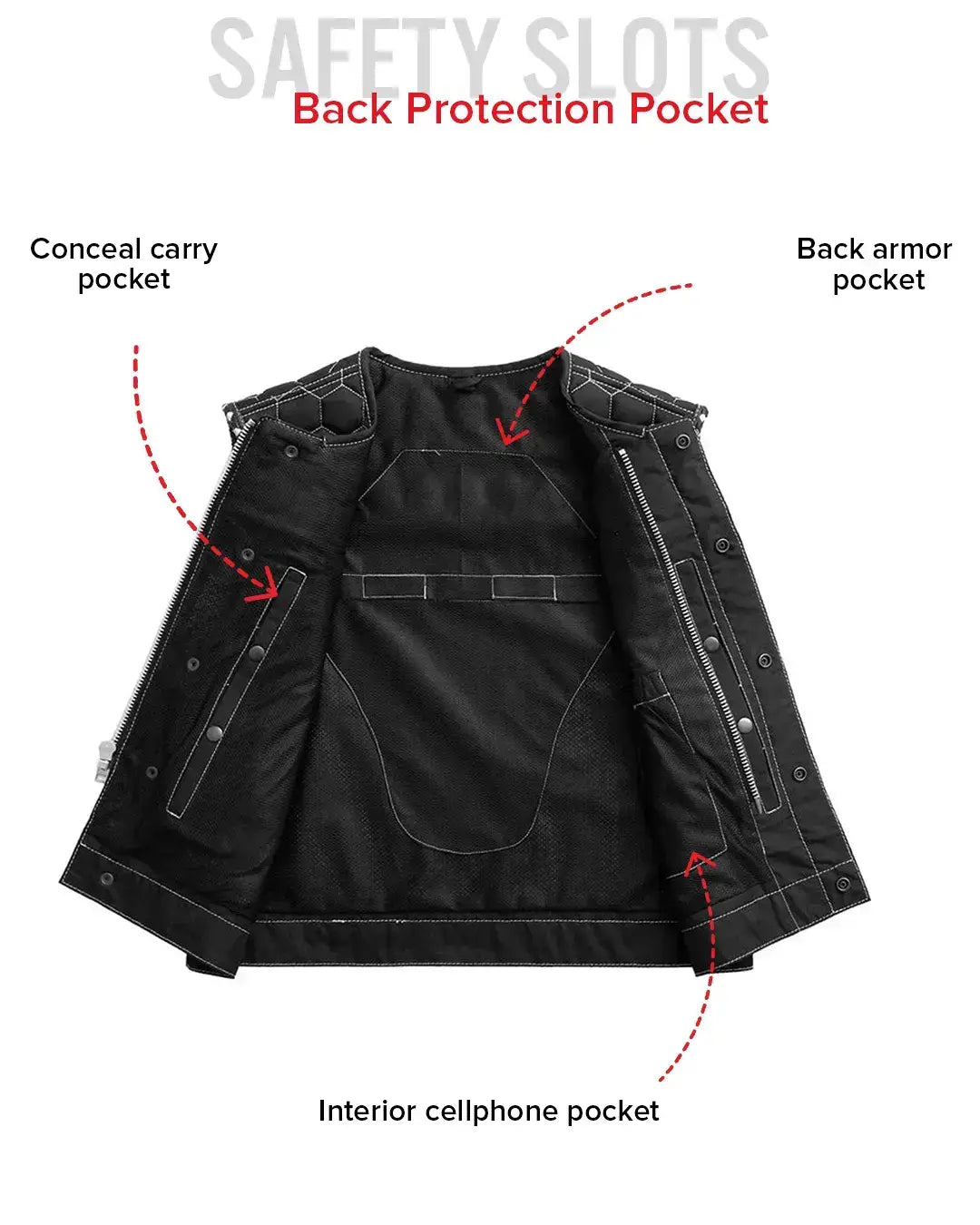 Lowside Hornet Moto Mesh Men's Club Style Vest - First Manufacturing Company - Flyclothing LLC