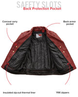 Fillmore Men's Motorcycle Leather Jacket - First Manufacturing Company - Flyclothing LLC