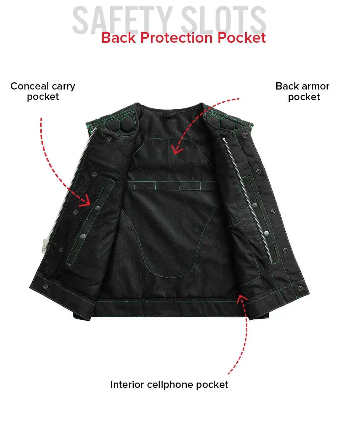 Lowside Hornet Moto Mesh Men's Club Style Vest - First Manufacturing Company - Flyclothing LLC