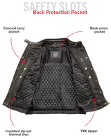 Outlander - Women's Motorcycle Leather Jacket - First Manufacturing Company - Flyclothing LLC