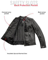 Cyclone - Women's Motorcycle Leather Jacket - First Manufacturing Company - Flyclothing LLC
