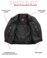 Arnold Men's Motorcycle Leather Jacket - First Manufacturing Company - Flyclothing LLC