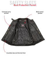 Targa - Women's Motorcycle Leather Jacket - First Manufacturing Company - Flyclothing LLC