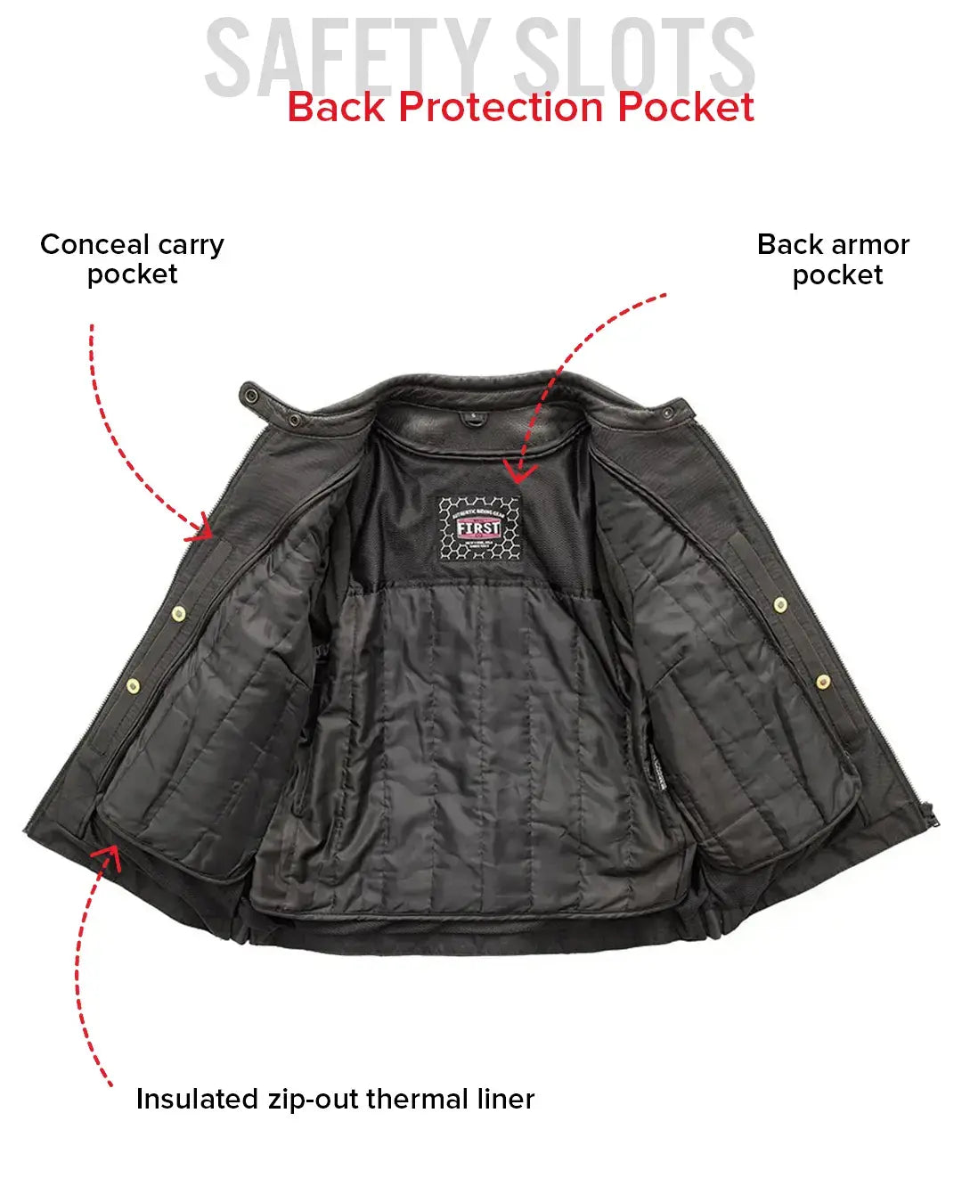 Targa - Women's Motorcycle Leather Jacket - First Manufacturing Company - Flyclothing LLC