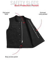 Havoc Men's Motorcycle Twill Vest - First Manufacturing Company - Flyclothing LLC