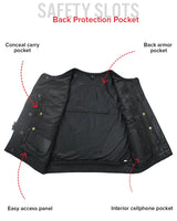 Lowside Men's Motorcycle Leather Vest - First Manufacturing Company - Flyclothing LLC