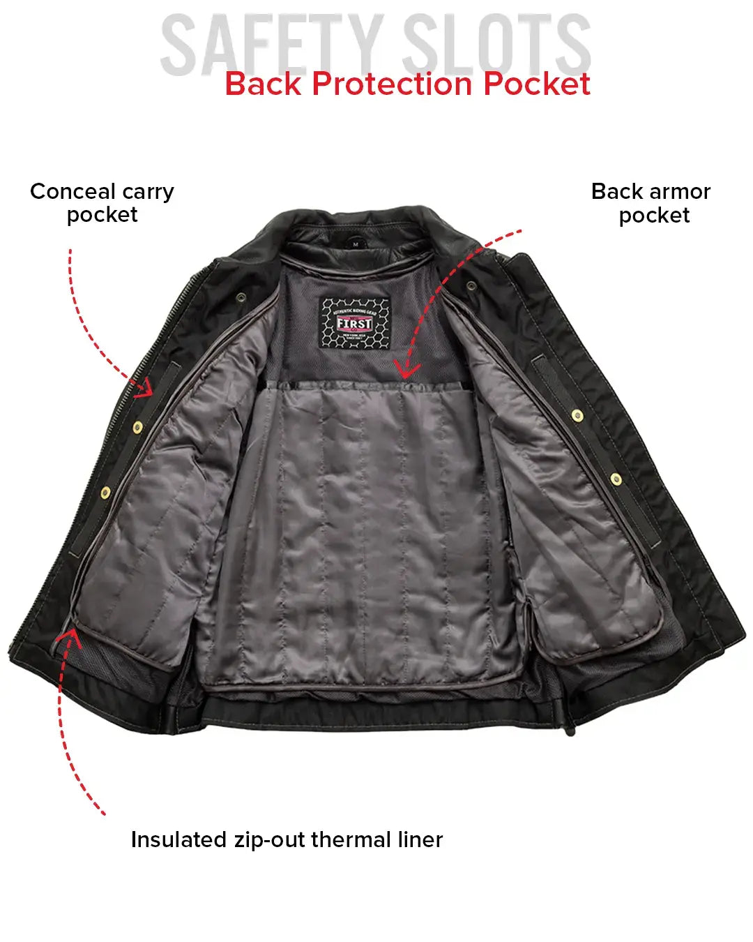 Free Spirit - Women's Motorcycle Leather Jacket - First Manufacturing Company - Flyclothing LLC