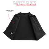 No Limit - Men's Motorcycle Twill Vest - First Manufacturing Company - Flyclothing LLC