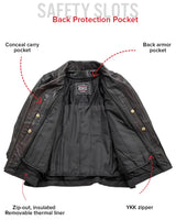 Wildside - Women's Motorcycle Leather Jacket - First Manufacturing Company - Flyclothing LLC