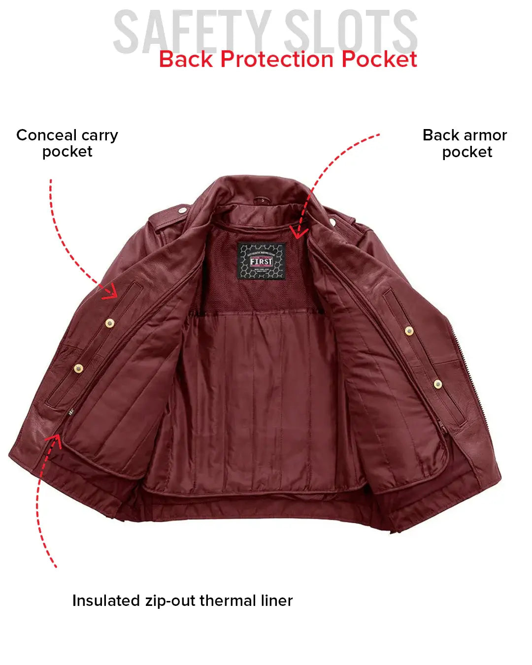 Popstar Women's Motorcycle Leather Jacket - First Manufacturing Company - Flyclothing LLC