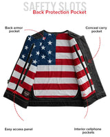 Captain Perforated Men's Motorcycle Leather Vest - First Manufacturing Company - Flyclothing LLC