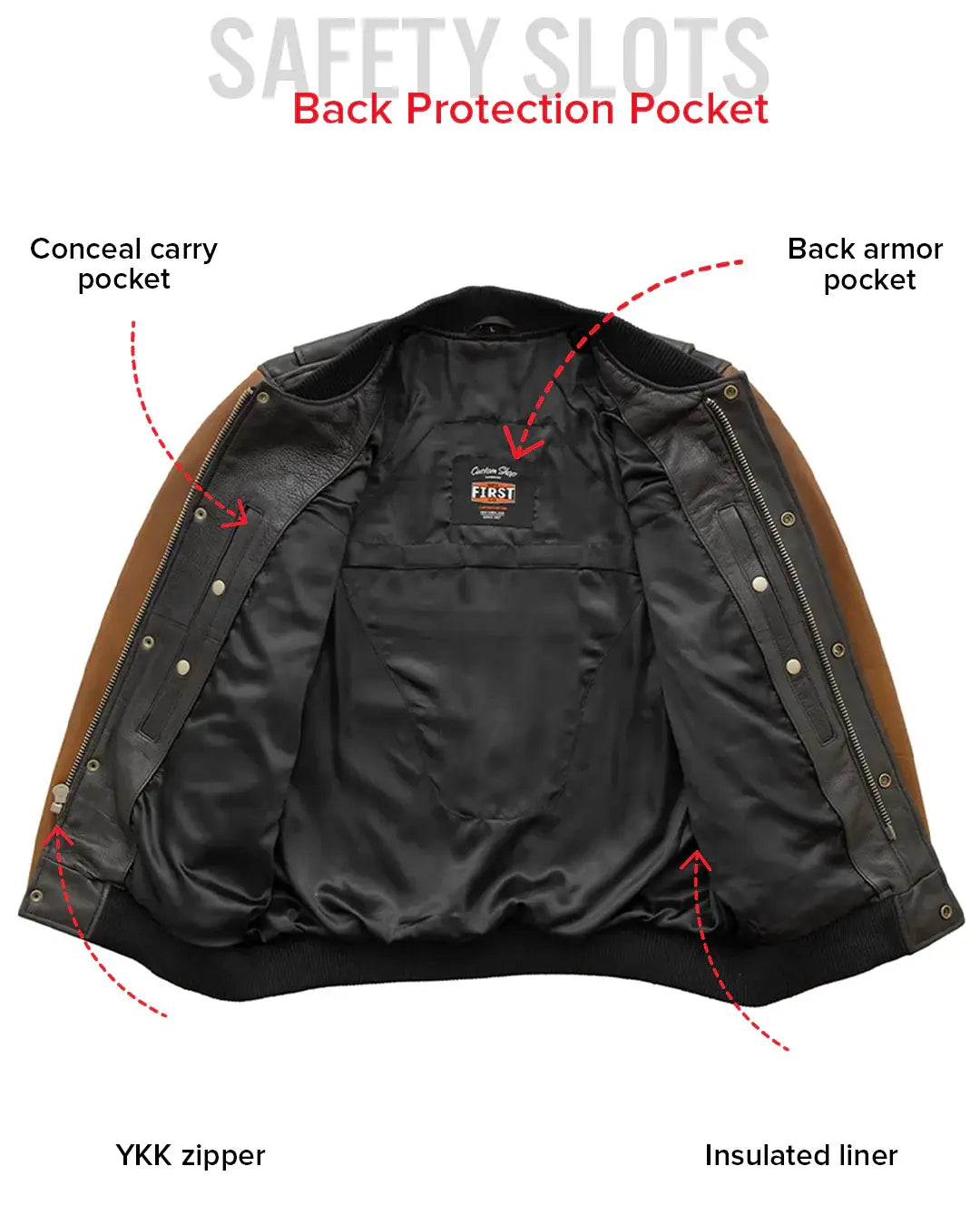 Willie Men's Motorcycle Leather Jacket - First Manufacturing Company - Flyclothing LLC