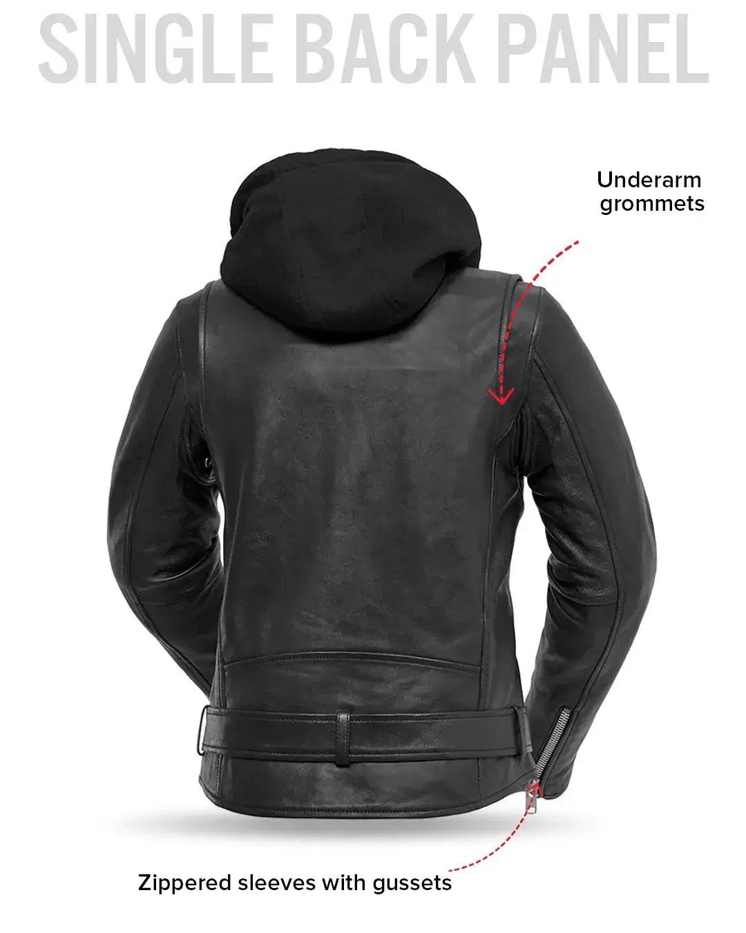 Ryman - Women's Motorcycle Leather Jacket - First Manufacturing Company - Flyclothing LLC