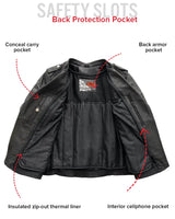 Tantrum - Women's Motorcycle Leather Jacket - First Manufacturing Company - Flyclothing LLC