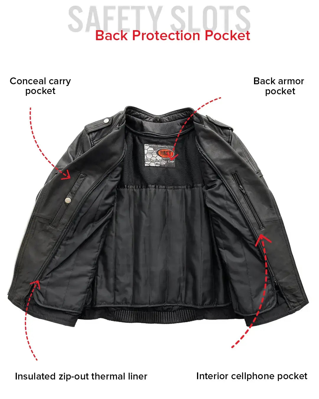 Tantrum - Women's Motorcycle Leather Jacket - First Manufacturing Company - Flyclothing LLC