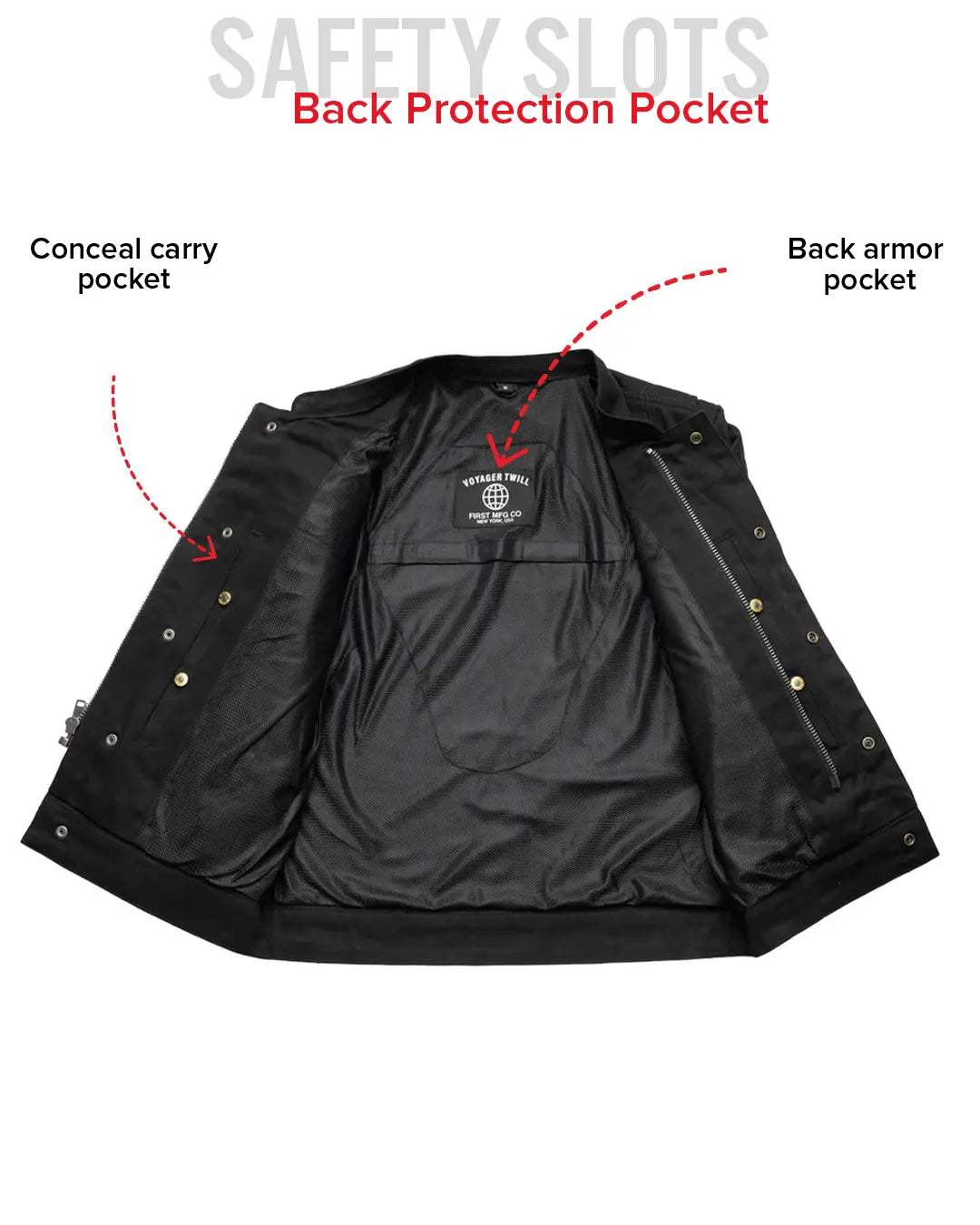 Desperado Men's Motorcycle Twill Jacket - First Manufacturing Company - Flyclothing LLC
