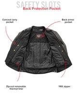 Chaos - Men's Leather Motorcycle Jacket - First Manufacturing Company - Flyclothing LLC