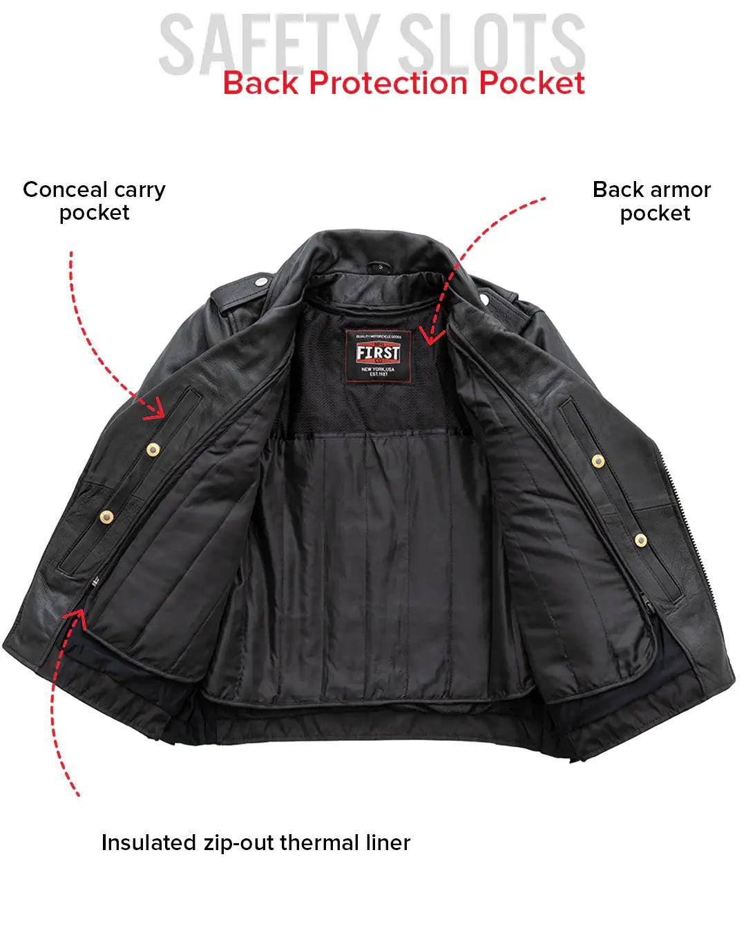 Popstar Women's Motorcycle Leather Jacket - First Manufacturing Company - Flyclothing LLC