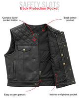 Shell Shock Men's Motorcycle Leather Vest (limited edition) - First Manufacturing Company - Flyclothing LLC