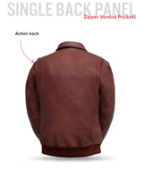 Moto Bomber - Men's Leather Jacket - First Manufacturing Company - Flyclothing LLC