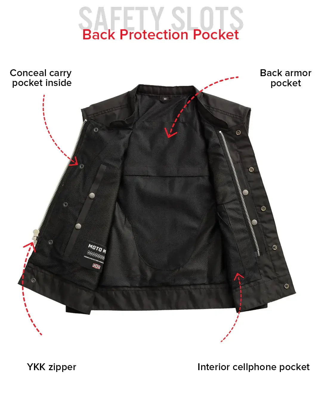 Lowrider Moto Mesh Men's Motorcycle Vest - First Manufacturing Company - Flyclothing LLC