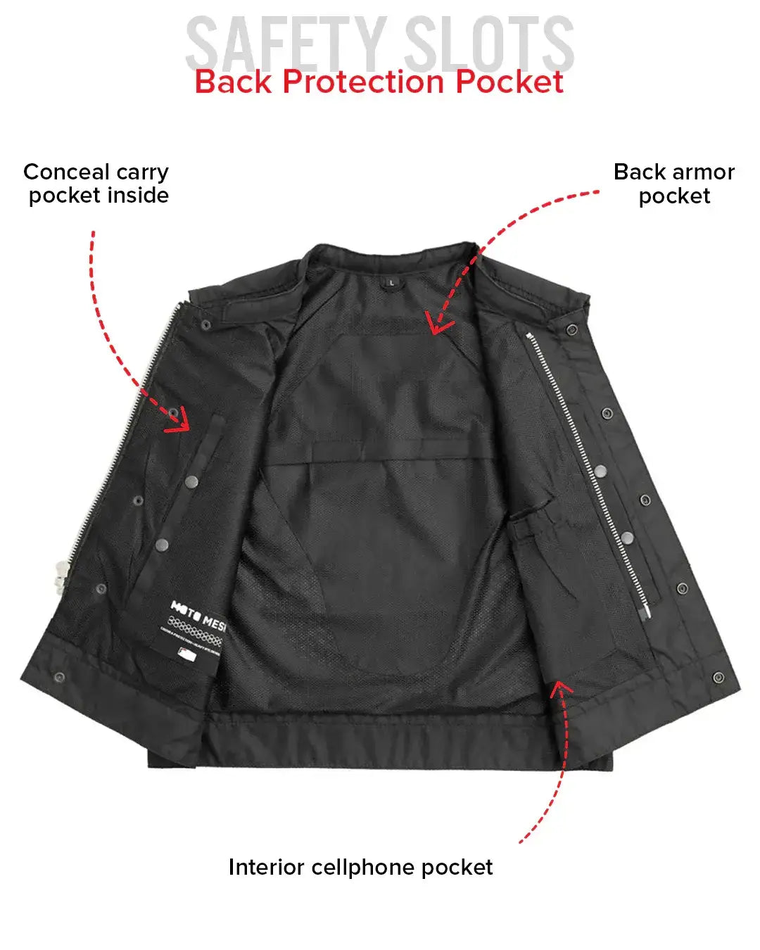 Lowrider Moto Mesh Men's Motorcycle Vest - First Manufacturing Company - Flyclothing LLC