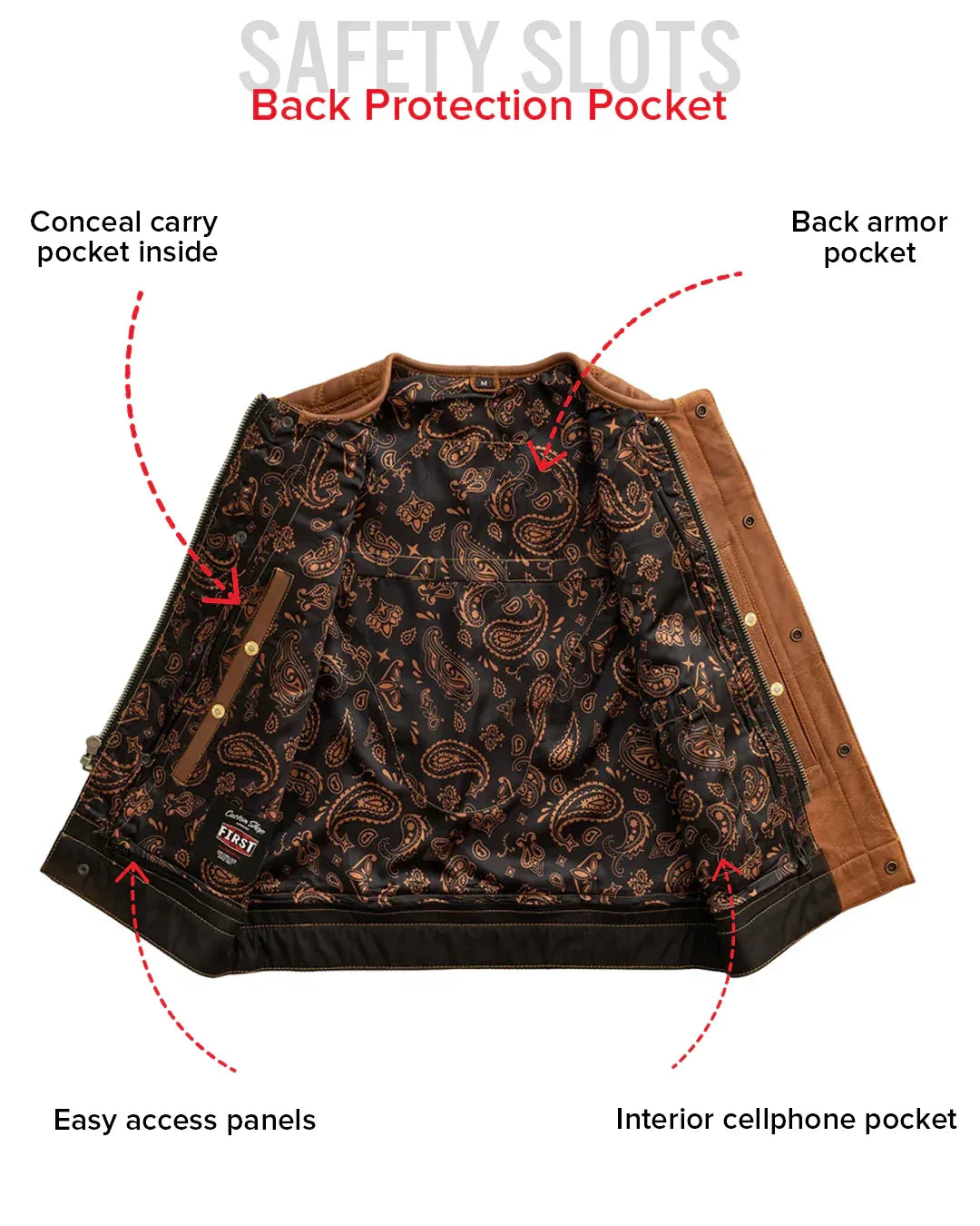 Dust Devil Men's Motorcycle Leather Vest (limited edition) - First Manufacturing Company - Flyclothing LLC