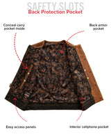 Dust Devil Men's Motorcycle Leather Vest (limited edition) - First Manufacturing Company - Flyclothing LLC