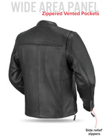 Ace Men's Leather Motorcycle Jacket - First Manufacturing Company - Flyclothing LLC