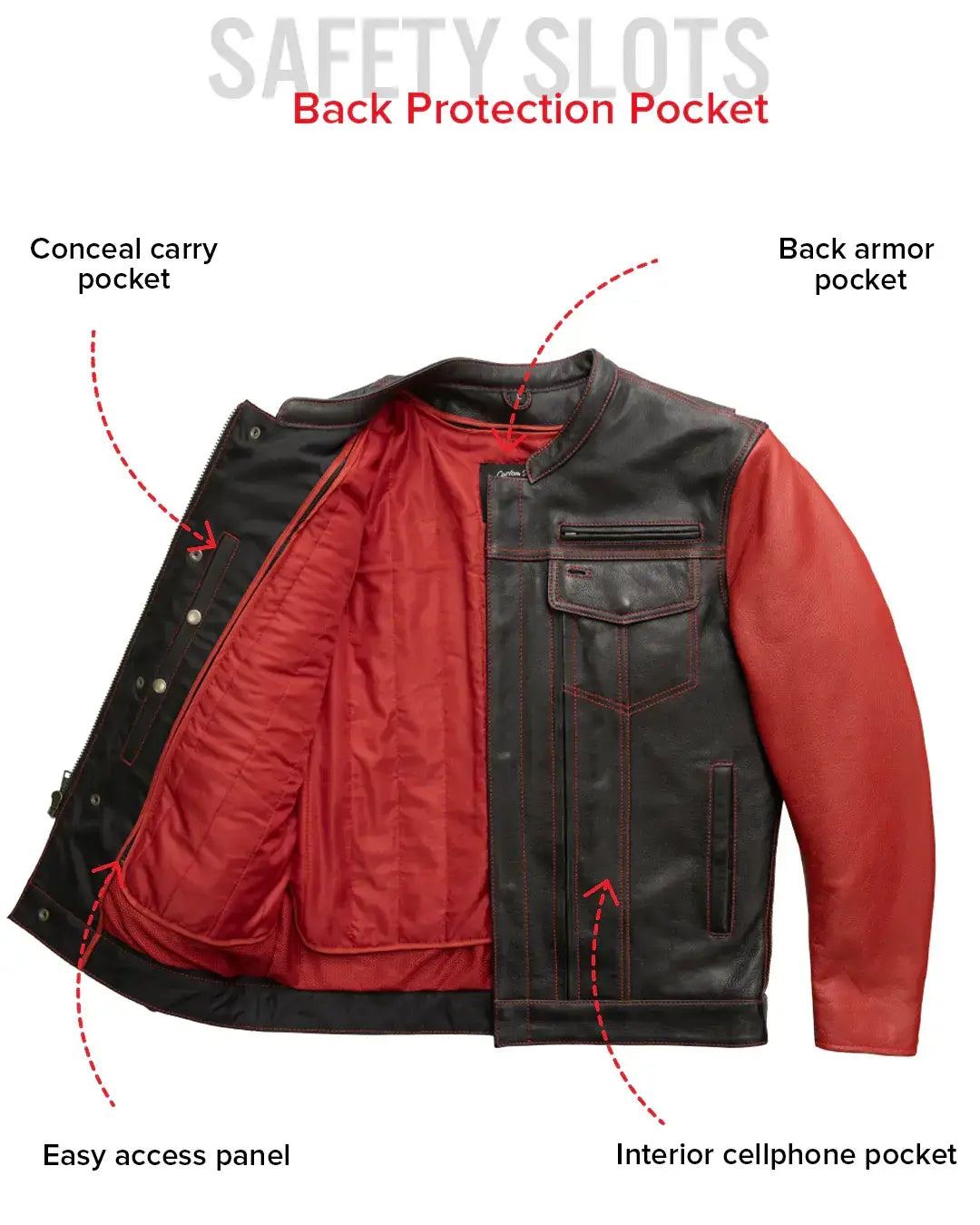 Vincent Men's Cafe Style Leather Jacket - First Manufacturing Company - Flyclothing LLC