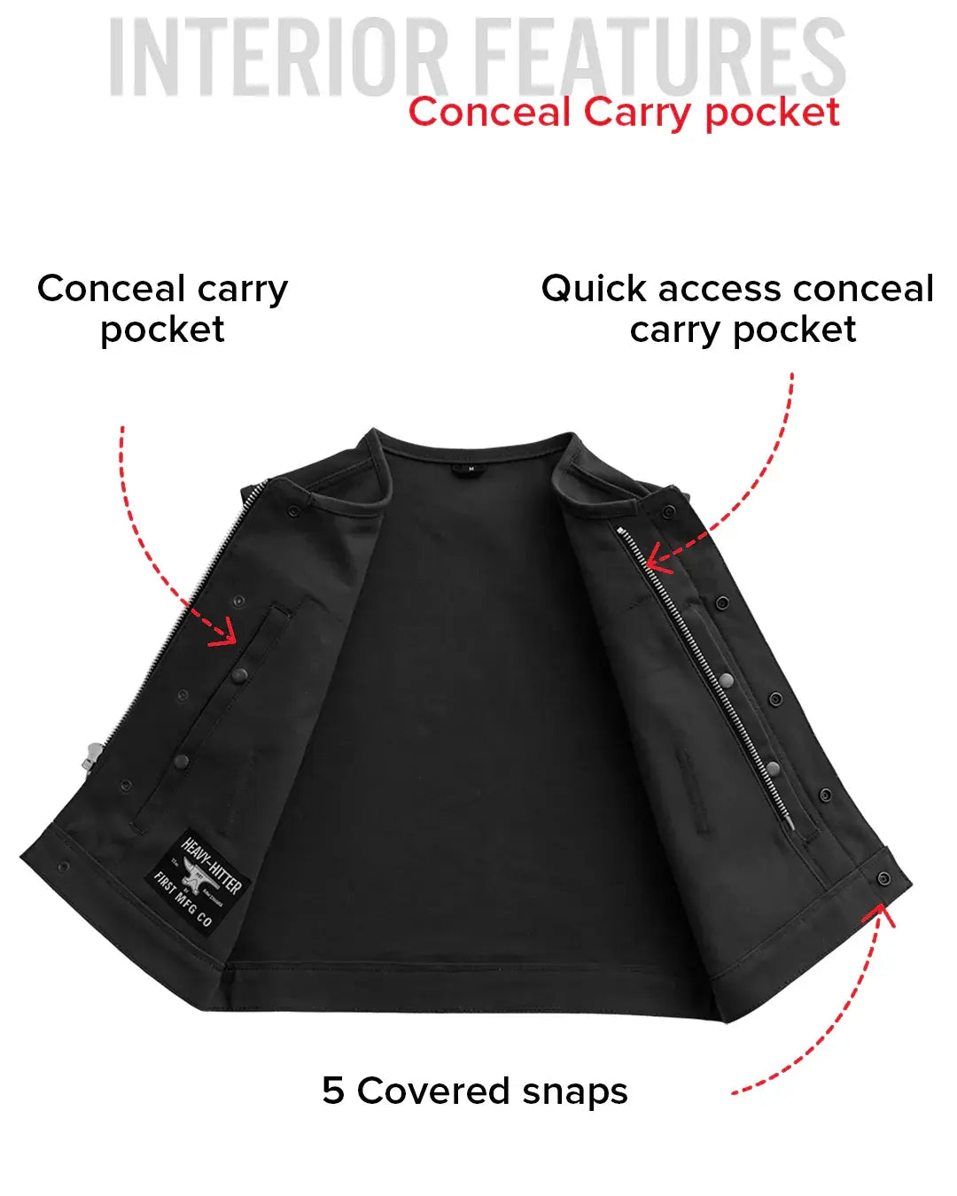 Lowside Men's Motorcycle Twill Vest - First Manufacturing Company - Flyclothing LLC