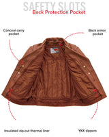 Fillmore Men's Motorcycle Leather Jacket - First Manufacturing Company - Flyclothing LLC