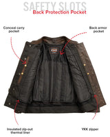 Raider Men's Motorcycle Leather Jacket - First Manufacturing Company - Flyclothing LLC