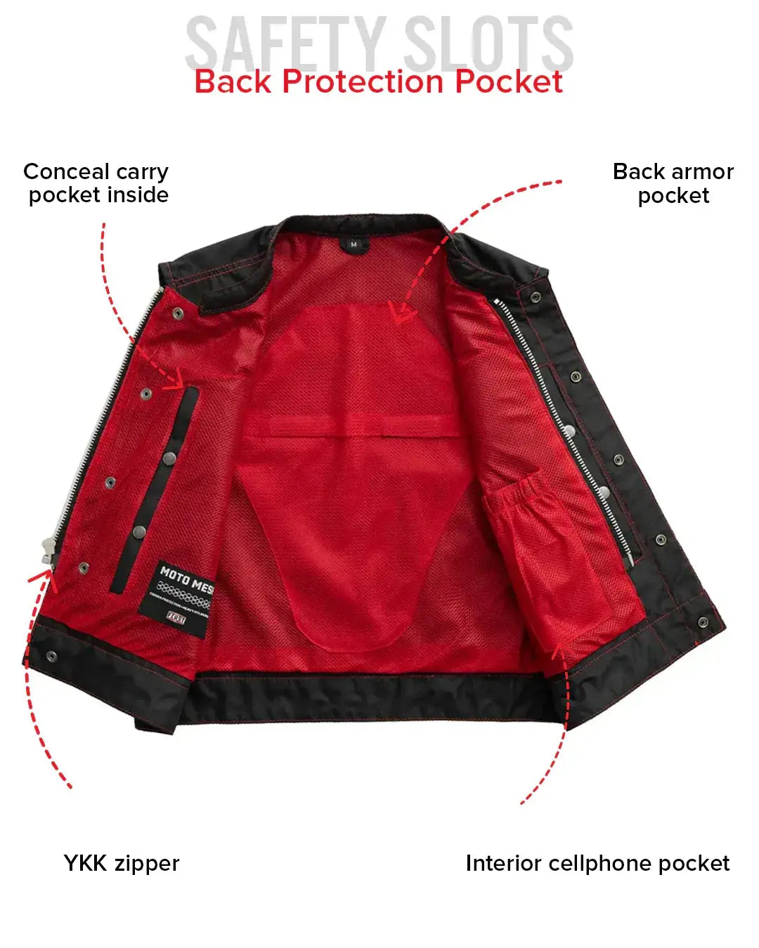 Lowrider Moto Mesh Men's Motorcycle Vest - First Manufacturing Company - Flyclothing LLC