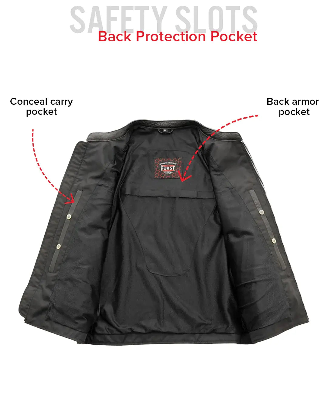 Titan Men's Motorcycle Leather Jacket - First Manufacturing Company - Flyclothing LLC