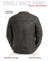 BiTurbo - Men's Leather Motorcycle Jacket - First Manufacturing Company - Flyclothing LLC