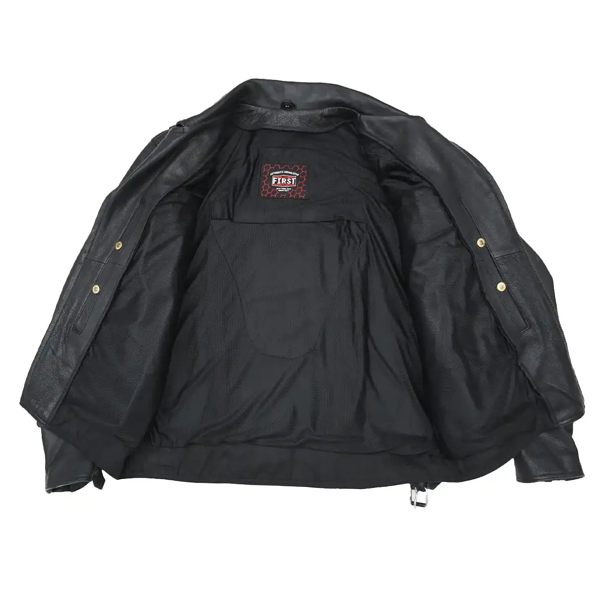 Mastermind Men's Motorcycle Leather Jacket - First Manufacturing Company - Flyclothing LLC