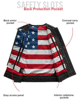 Captain Men's Motorcycle Leather Vest - First Manufacturing Company - Flyclothing LLC