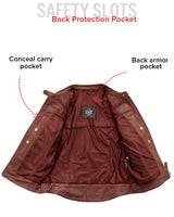 Jada - Women's Perforated Motorcycle Leather Jacket - First Manufacturing Company - Flyclothing LLC