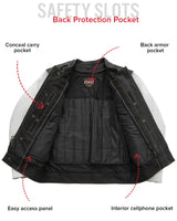 Vincent Men's Cafe Style Leather Jacket - First Manufacturing Company - Flyclothing LLC