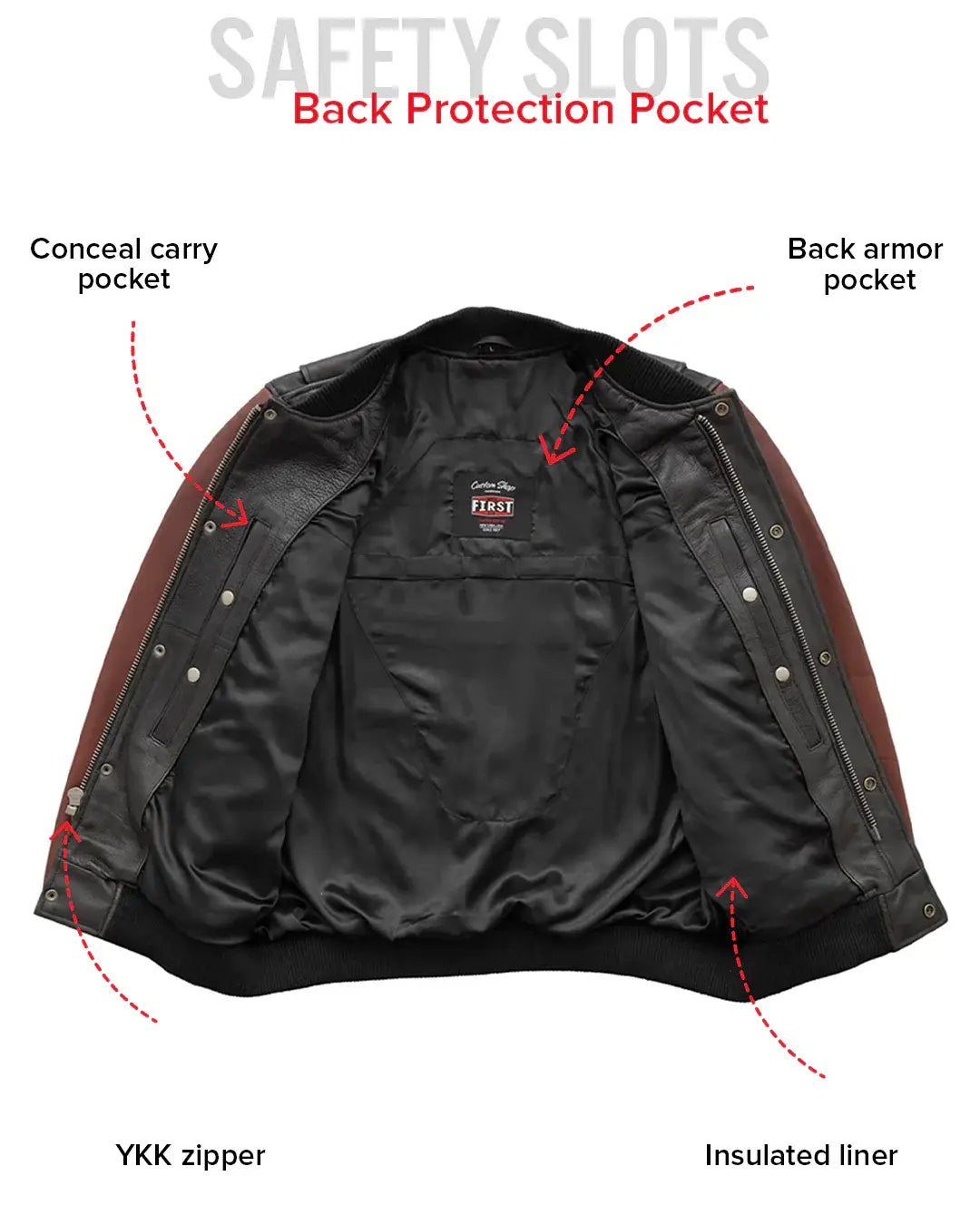 Willie Men's Motorcycle Leather Jacket - First Manufacturing Company - Flyclothing LLC